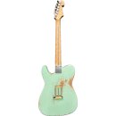 Luxxtone Guitars Choppa T - Sea Foam Green aged with Floyd Rose