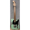 Luxxtone Guitars Choppa T - Sea Foam Green aged with Floyd Rose
