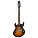 Danelectro 66-12  Transparent 3-Tone Burst 12-string Electric Guitar