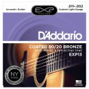 DAddario EXP13 80/20 Bronze Akustikgitarrensaiten, Custom...