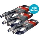 3x Stagg Mikrofonkabel XLR-XLR 6 Meter