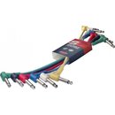 Stagg SPC030L E  6x Mono Patchkabel Winkelklinke 30 cm