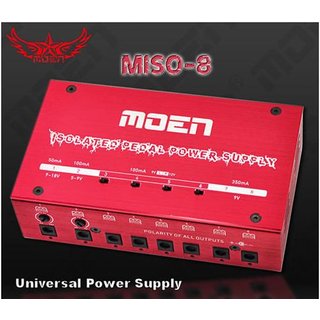 MoenFX MISO-8 Guitar Effects Pedal Power Supply with 8 Isolated Outs
