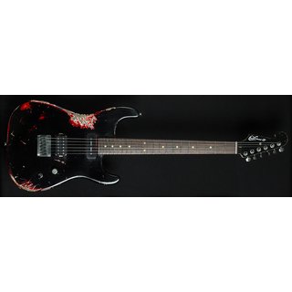 Luxxtone Guitars El Machete - Black over Red