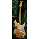 Maybach Guitars Stradovari S61 Masterbuilt Gold over Green Paisley