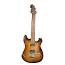 Luxxtone Guitars El Machete - Chevron Flame Maple Top Amber Burst